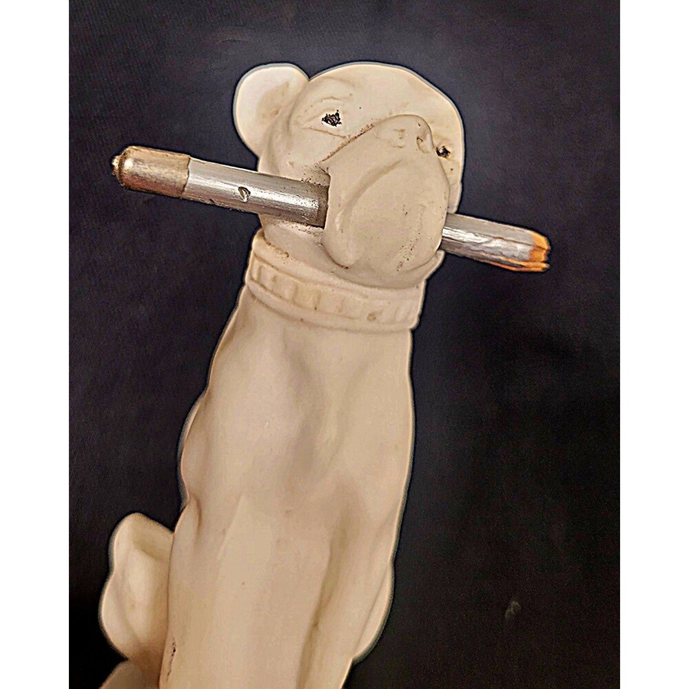 Vintage CHALKWARE LOT Dog Figurine SCOTTIE Terrier BULLDOG White - Picture 13 of 15